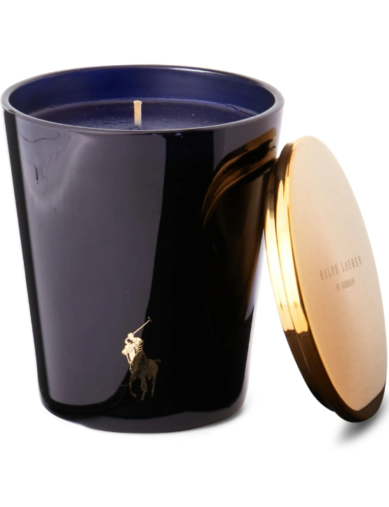 JUST JACK AMALFI COAST SINGLE WICK CANDLE NAVY/GOLD 255G