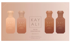 KAYALI Musk Obsessions Miniature Eau de Parfum Set 4 x 10 ml Travel Spray Collection كايالي مسك اوبسيشنس مينيتور لي دي بارفان سيت 4 X 10مل ترافيل سبراي كوليكشن